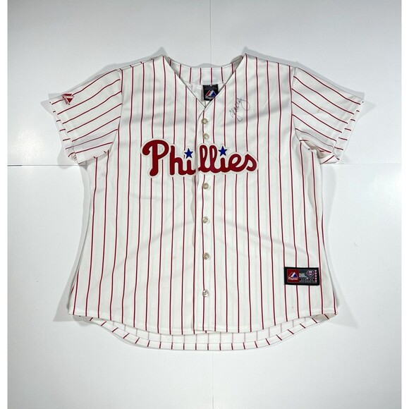Vintage Shane Victorino #8 Philadelphia Phillies MLB Majestic Jersey Size XL 90s - Picture 1 of 15